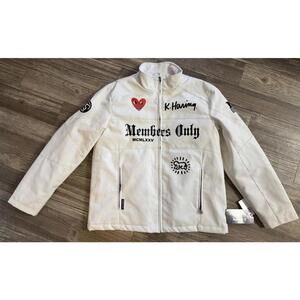 Keith Haring x Members Only Graphic Faux Leather Jacket Size L Paradise Garage